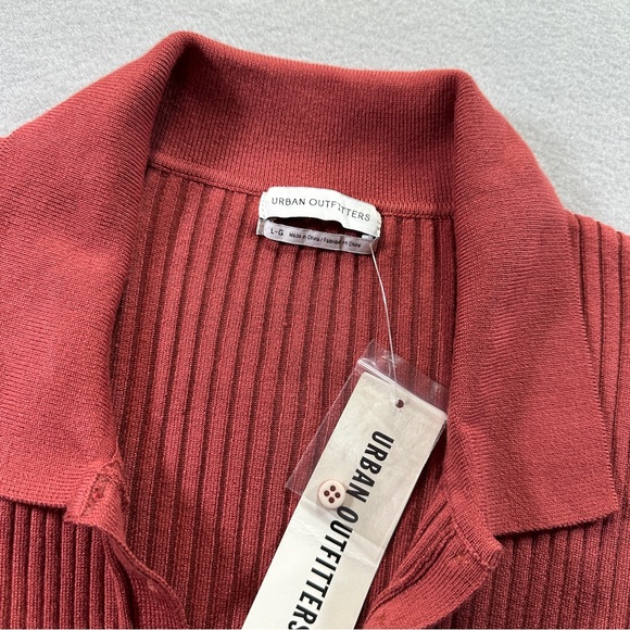 Urban Outfitters UO Dale Ribbed Bodycon Polo Dress - size L - NWT - Picture 4 of 6